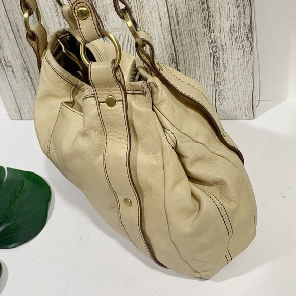 Hobo International Leather Crème Beige Boho Shoulder Purse Women’s - Picture 9 of 16
